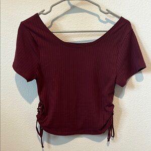 Women's Burgundy crop top